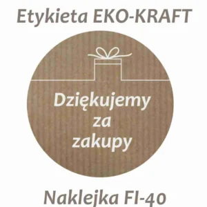 DZIĘKUJEMY ZA ZAKUPY naklejka etykieta EKO KRAFT