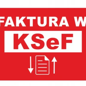 Etykieta naklejka FAKTURA W KSeF informacja na paczki palety kurier x1000