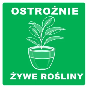 ŻYWE ROŚLINY OSTROŻNIE etykieta naklejka kurierska na paczkę paletę x 1000