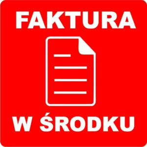 FAKTURA W ŚRODKU Etykieta Naklejki na paczki palety ostrożnie kurier x1000