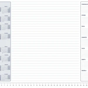 Biuwar Planer kalendarz 2026/2027 linia A3 podkład biurko notes notatki L