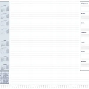 Biuwar Planer kalendarz 2026/2027 linia duży A2 podkład biurko notes L