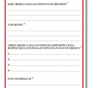 Naklejka ODPADY NIEBEZPIECZNE Etykiety samoprzylepna FOLIA mocny klej x 20