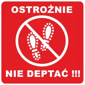 Etykieta NIE DEPTAĆ OSTROŻNIE Naklejka na paczki palety kurier x 1000szt